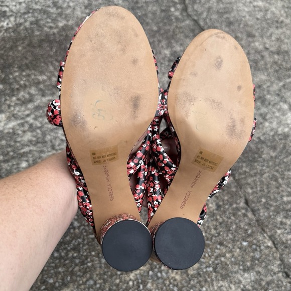 Rebecca Minkoff Women's Sz 8 M Amandine Floral Print Block Heel Slide On Sandal - Picture 13 of 16